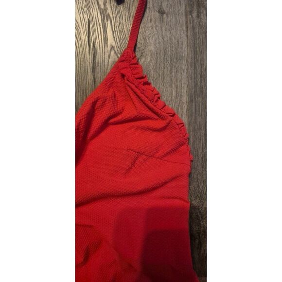 J.Crew Ruffled Trim Open Back One-piece Swimsuit Bathingsuit Women's Size 8 - Picture 2 of 5